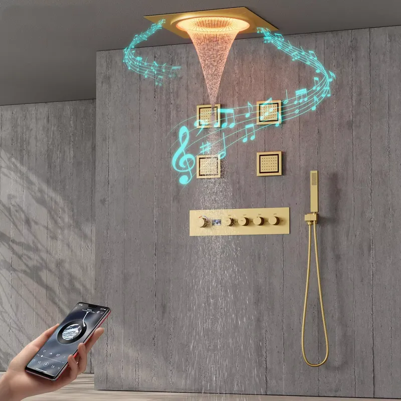 Smart Home System - Slimme LED Doucheset Badkamer Muziek Verborgen
