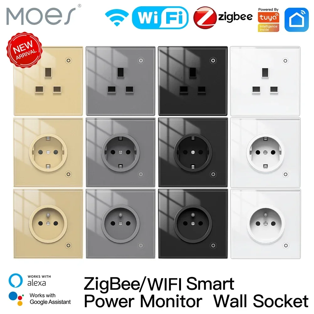 Smart Home Voice Assistant - Moes ZigBee stopcontact WIFI Smart Glass