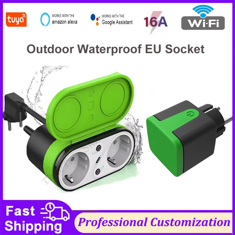Smart Home Wiz - Tuya EU 16A Wifi Slimme Buitenstopcontact