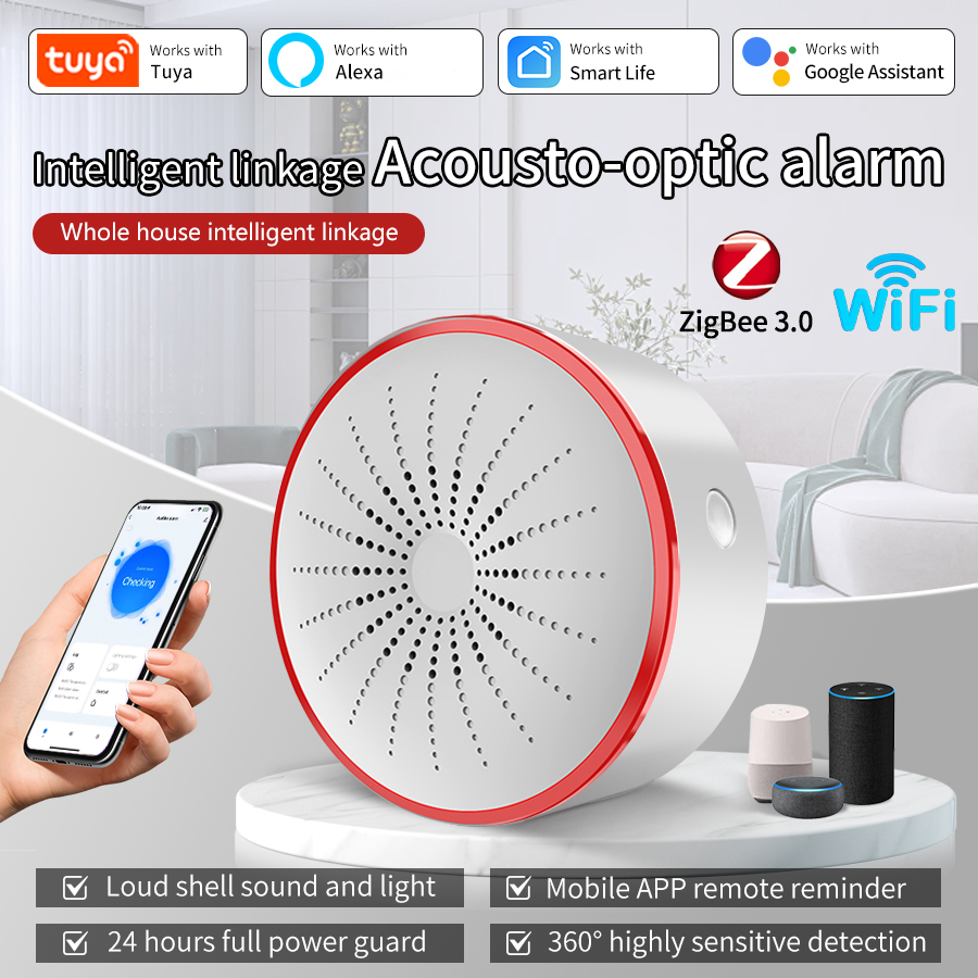 Smart Home Voice Assistant - Tuya WiFi ZigBee Smart Alarm Sirene