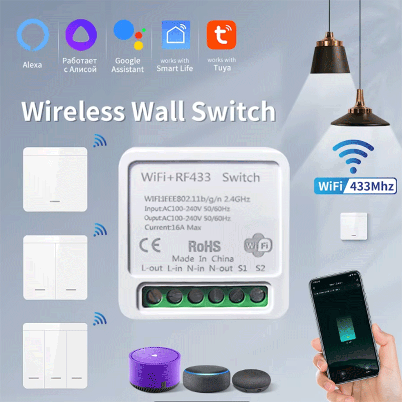 Smart Home Wiz - Tuya WiFi Slimme Lichtschakelaar Smart Home