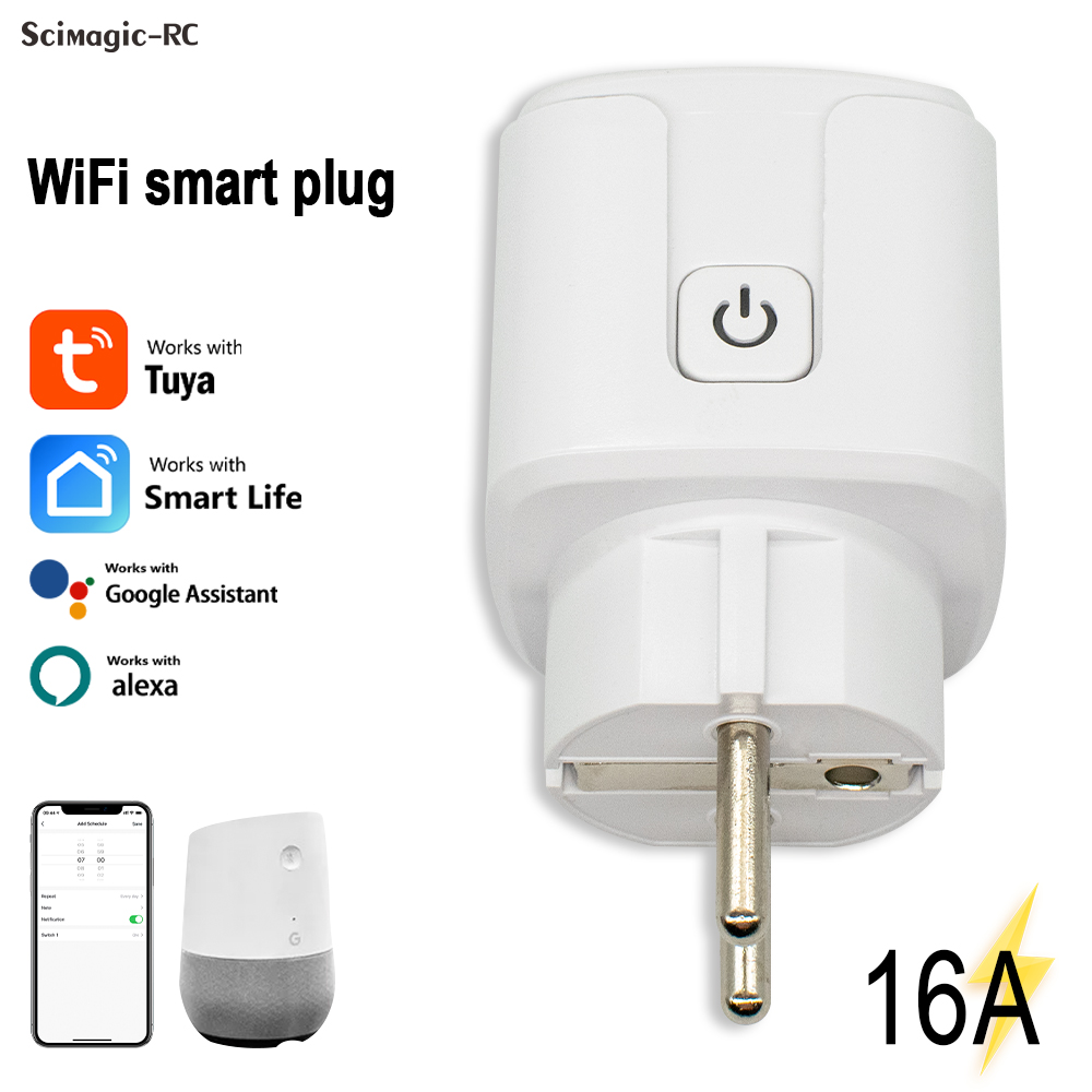 Wifi Smart Plug - Tuya Smart Plug WiFi-aansluiting 16A met