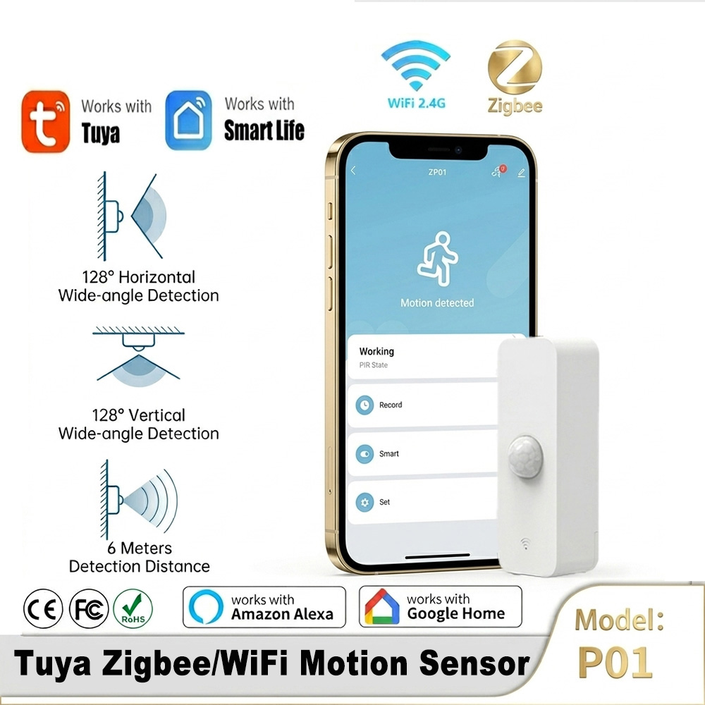Smart Home Wiz - Slimme PIR-bewegingssensor WiFi Zigbee bewegingsmelder voor