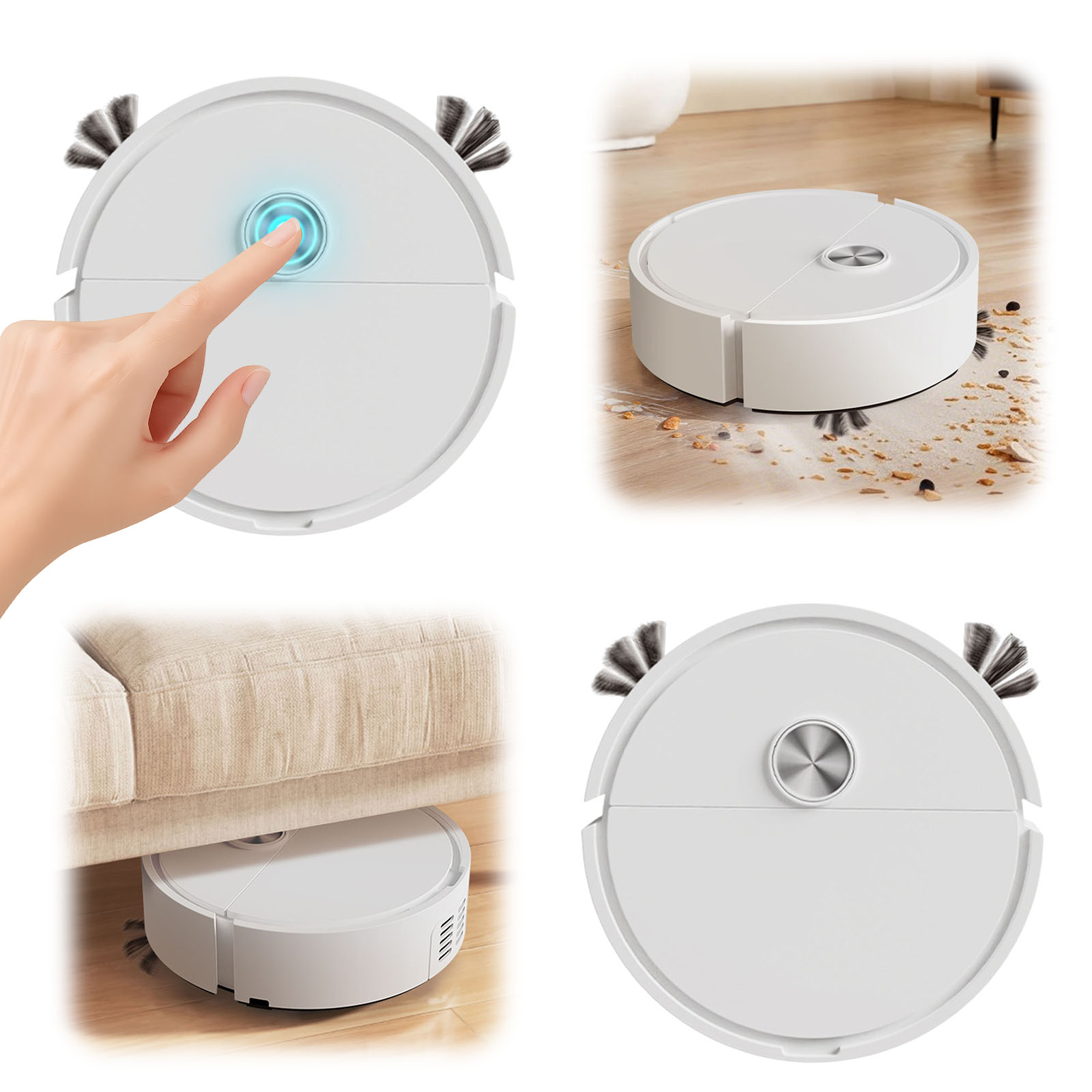 Smart Home Robot - 3-in-1 intelligente veegrobot met verwijderbare stofopvangbak,