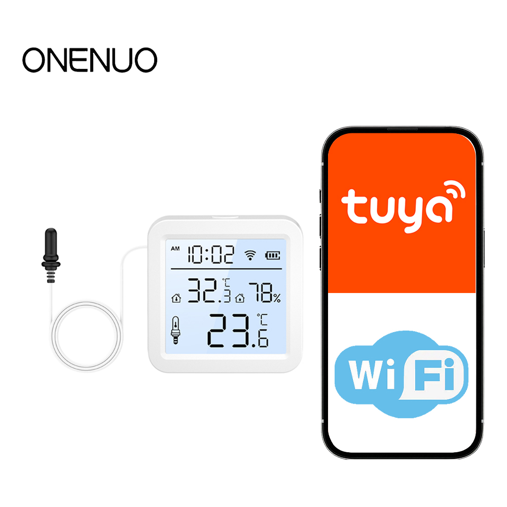 Smart Home Wiz - WiFi-vochtigheidstemperatuursensor met externe sonde Binnen/buiten Tuya