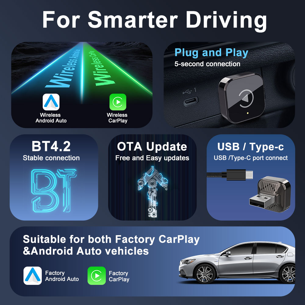 Draadloze Carplay Adapter Andr - Wifi Smart Plug recensie en prijs