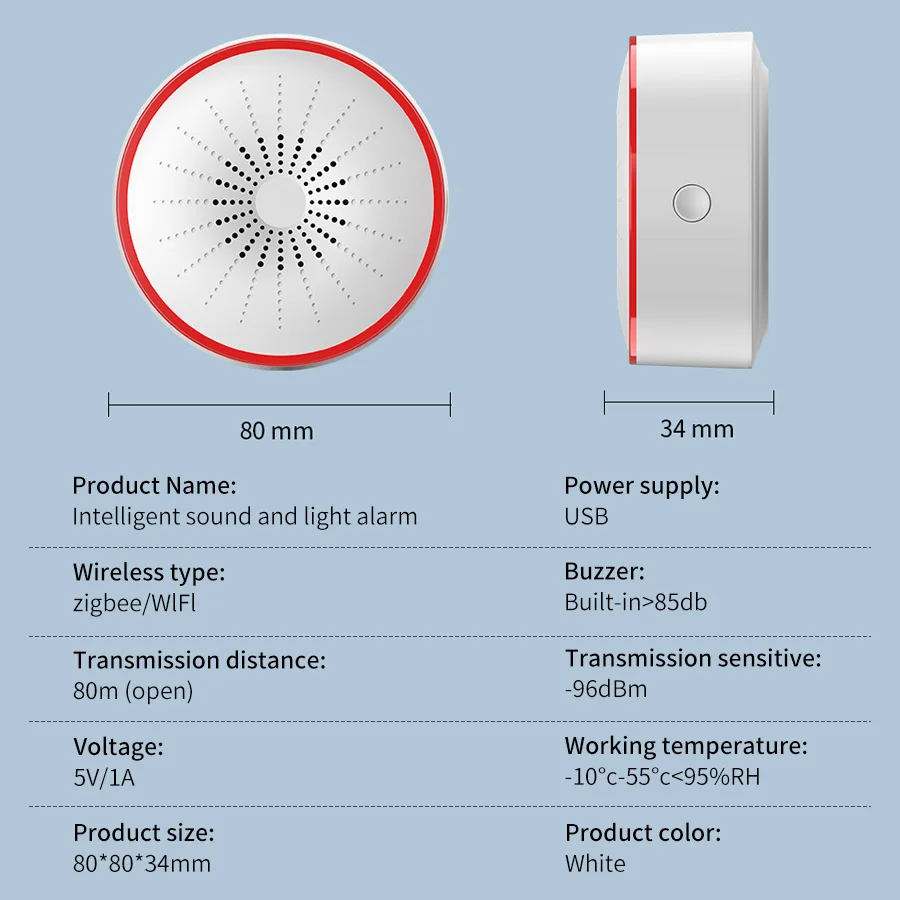Tuya WiFi ZigBee Smart Alarm S - Smart Home Voice Assistant recensie en prijs